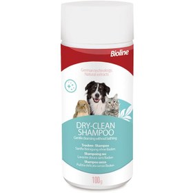 تصویر شامپو خشک مناسب حیوانات خانگی برند بیولاین Bioline Dry Clean Shampoo For Pet 100g