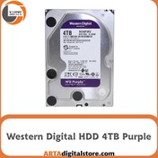 تصویر هارددیسک اینترنال وسترن دیجیتال مدل Purple ظرفیت 4 ترابایت استوک HARD DISK WESTERN DIGITAL PURPLE 4TB STOCK