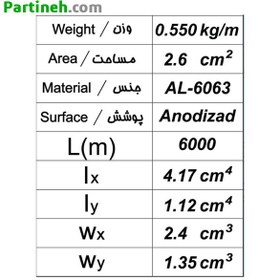 تصویر پروفیل شیاردار آلومینیومی 20*40 سبک شیار 6mm 40x20mm Aluminium Extrusion T-Slot Profile, slot width 6mm, Light
