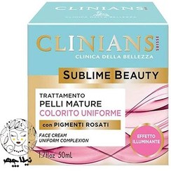 تصویر کرم صورت کلینیانس مدل روشن کننده و جوانساز حجم 50 میلی لیتر Clinians Sublime Beauty Face Cream 50 ml