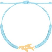 تصویر دستبند طلا بچگانه بافت هواپیما 