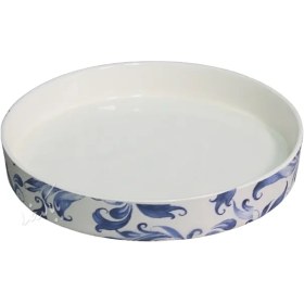 تصویر پیتزا خوری کوچک مدل گل آبی 