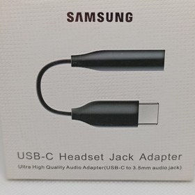 تصویر کابل تبدیل جک به Usb-c برند samsung jack adapter