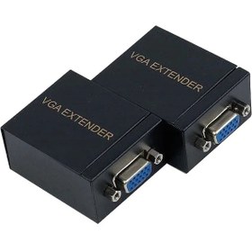 تصویر اکستندر VGA وی نت مدل V-EXVGA060 پشتیبانی تا 60 متر Vnet V-EXVGA060 VGA 60m With LAN Cable Extender