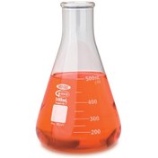 تصویر ارلن دهانه تنگ - چینی / 500 cc Narrow neck Erlenmeyer Flask