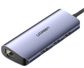 تصویر هاب 4 پورت USB 3.0 به 3 پورت USB 3.0 با یک پورت LAN یوگرین Ugreen CM252 60719 