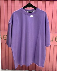 تصویر تیشرت لانگ باکسی بی طرح 