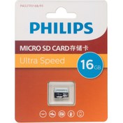 تصویر کارت حافظه MICROSD HC فیلیپس کلاس 10 استاندارد UHS-I U3 A1-V30 سرعت 100MBps ظرفیت 16 گیگابایت 