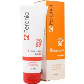 تصویر کرم ضد آفتاب فاقد چربی رنگی بژ روشن SPF50 فرونیا 50 میلی لیتر 