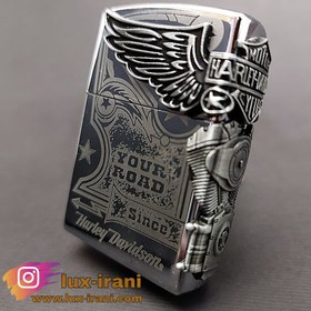 تصویر فندک هارلی دیویدسون طرح زیپو Harley Davidson lighter design zippo 