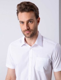 تصویر پیراهن آستین کوتاه مردانه سفید پیرکاردین 