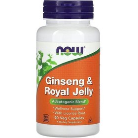 تصویر جینسینگ و رویال ژل ناو ۶۰ عددی NOW Ginseng & Royal Jelly