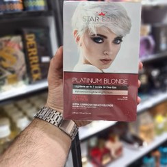 تصویر کرم بی رنگ کننده مو استارلیدی مدل پلاتینیوم بلوندر 
