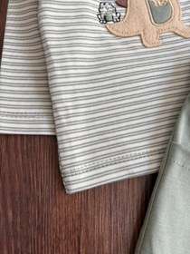 تصویر ست بلوز شلوار کوکالو مدل دایناسور 0-12 ماه کد 18107 