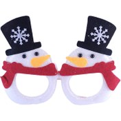 تصویر عینک مدل کریسمسی طرح آدم برفی 