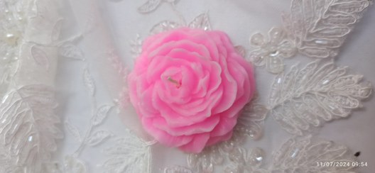 تصویر شمع پیونی قالبی Peony mold candle