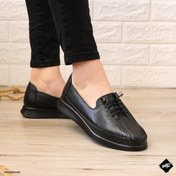 تصویر کفش طبی زنانه کد B910 چرم سیاه 