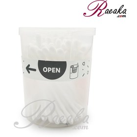 تصویر گوش پاک کن پنبه ریز مدل Normal بسته 100 عددی Panberes Normal Cotton Swab 100pcs