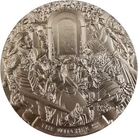 تصویر سکه یادبود ملکه الیزابت ابکاری نقره 