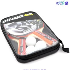 تصویر راکت پینگ پنگ دونیک مدل Ovtcharov Caro Speed بسته ۲ عددی به همراه توپ 