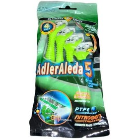 تصویر خودتراش آلدا مدل AdlerAleda 5 سبز (بسته 4 عددی)(تیغ ژیلت Aleda) 