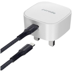 تصویر شارژر دیواری پرودو 20 واتی سوپر کامپکت مدل Porodo PD-FWCH004 Porodo USB-C Adapter 20w PD-FWCH004