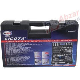 تصویر مجموعه 120 عدد آچار بکس لیکوتا مدل ALK-8006F Socket Set Licota Model ALK-8006F