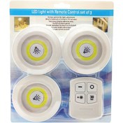 تصویر لامپ COB همراه ریموت دار بسته 3 عددی 