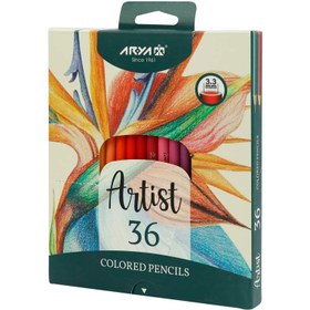 تصویر مداد رنگی 36 آریا آرتیست حرفه ای Arya Artist36 colored