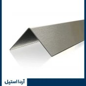 تصویر نبشی استیل 304 سایز 40 ضخامت 4 شاخه 6 متری 