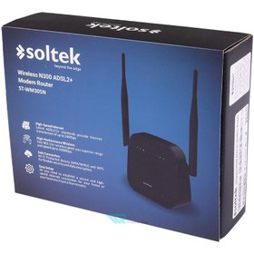 تصویر مودم روتر +ADSL2 سولتک مدل WM305N Modem router + ADSL2 Soltech model WM305N