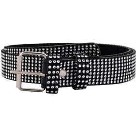 تصویر کمربند زنانه مدل تمام نگین سگک زبانه دار Women's Rhinestone Belt with adjustable tongue buckle