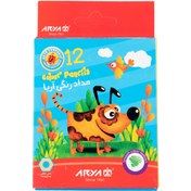 تصویر مداد رنگی آریا مدل 3072 ظرفیت ۱۲ عدد کوتاه 