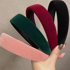 تصویر تل مو زنانه مخملی رنگی مجلسی 