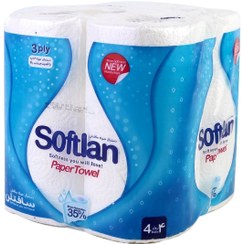 تصویر دستمال کاغذی حوله ای سافتلن سه لایه مدل 4 رول ا Softlan Paper Towel 3layers 4rolls Softlan Paper Towel 3layers 4rolls