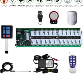 تصویر کنترل از راه دور 24 کانال 40 آمپر پیامکی ، وای فای ، ریموتی و دزدگیر 