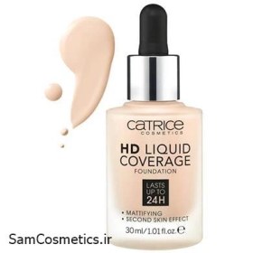 تصویر کرم پودر کاتریس سری HD مدل Liquid Coverage شماره 030 Catrice HD Liquid Coverage Foundation ۳۰