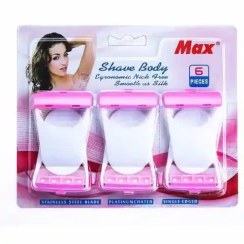 تصویر خودتراش زنانه مکس Max Shave Body Razor – Smooth as Silk بسته 6 عددی 