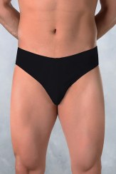 تصویر شورت اسلیپ مردانه کمرکش لیفه ای مشکی ساده | بلکس 