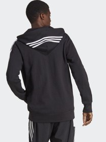 تصویر هودی فرانسوی تری با ۳ خط برند Adidas 3 Stripes French Terry Hoodie