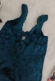 تصویر لباس خواب فنردار مخمل - لارج: ۳۶-۴۰ / مشکی Velvet spring pajamas