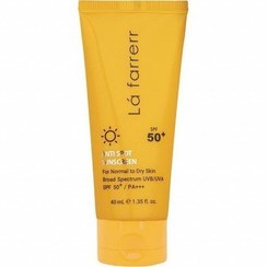 تصویر کرم ضد آفتاب و ضد لک SPF50 لافارر مناسب پوست های خشک و معمولی حجم 40 میلی لیتر - بی رنگ 