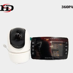 تصویر دوربین و مانیتور ۳۶۰PA BABY CAM برند HDS 