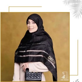 تصویر روسری نخ ویسکوز مشکی 