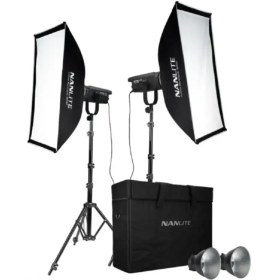 تصویر کیت 2 تایی نور ثابت نانلایت Nanlite FS-150B و سافت باکس و سه پایه Nanlite FS-150B Softbox kit