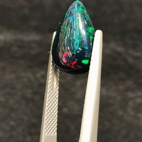 تصویر نگین اپال مشکی اصل سایز 15*10 