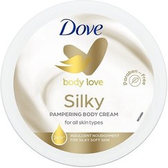 تصویر کرم مرطوب کننده دست و بدن داو Dove Silky : حجم 250میلی لیتر 