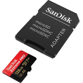 تصویر رم میکرو ۱۲۸ گیگ سن دیسک SanDisk Extreme Pro V30 U3 A2 C10 200MB/s 