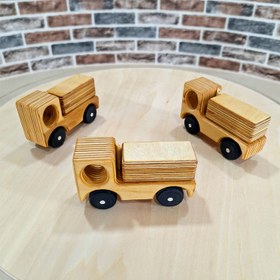 تصویر کامیون کمپرسی چوبی مدل مینی Mini wooden dump truck