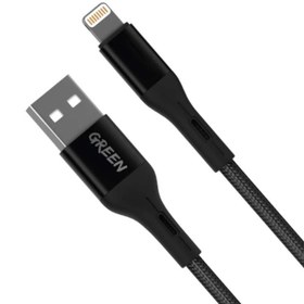 تصویر کابل لایتنینگ گرین Braided USB-A به طول ۱۲۰ سانتیمتر ا Braided USB-A to Lightning Cable 1.2m Braided USB-A to Lightning Cable 1.2m